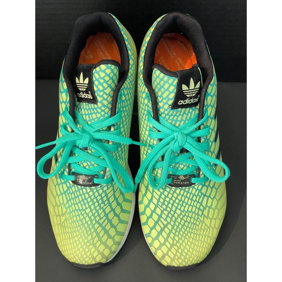 Adidas ZX Flux Xeno 'Frozen Yellow' Glow-in-the-Dark Sneakers – Men’s Size 8.5 - Picture 2 of 5